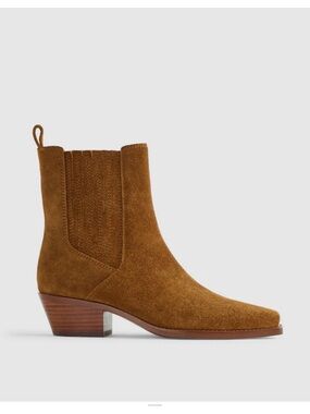 Madewell Tan Suede Chelsea Ankle Boots
